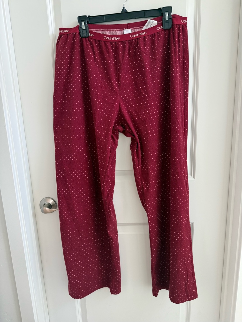 Calvin Klein Burgundy Polka Dot Pajama Pants